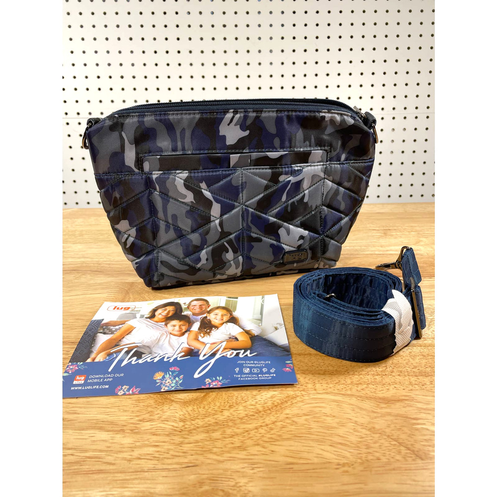 NWT LUG RFID Flare 2 Blue Camo Crossbody